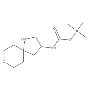 tert-Butyl (8-oxa-1-azaspiro[4.5]decan-3-yl)carbamate结构式