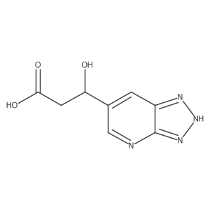 (3R)-3-hydroxy-3-{3H-[1,2,3]triazolo[4,5-b]pyridin-6-yl}propanoic acid结构式