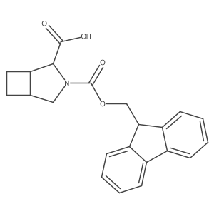 rac-(1R,2S,5S)-3-{[(9H-fluoren-9-yl)methoxy]carbonyl}-3-azabicyclo[3.2.0]heptane-2-carboxylic acid Structure