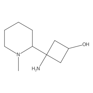 3-Amino-3-(1-methylpiperidin-2-yl)cyclobutan-1-ol结构式