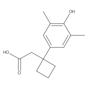 2-[1-(4-Hydroxy-3,5-dimethylphenyl)cyclobutyl]acetic acid结构式