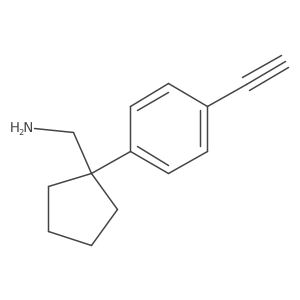 [1-(4-Ethynylphenyl)cyclopentyl]methanamine结构式