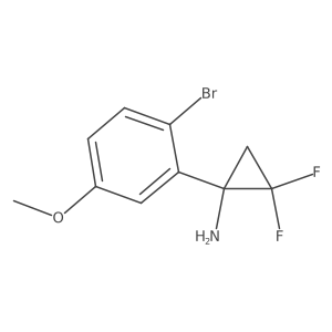 1-(2-Bromo-5-methoxyphenyl)-2,2-difluorocyclopropan-1-amine Structure