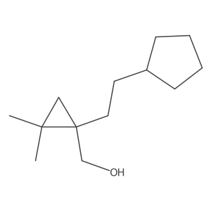 [1-(2-Cyclopentylethyl)-2,2-dimethylcyclopropyl]methanol Structure