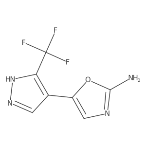 5-[3-(trifluoromethyl)-1H-pyrazol-4-yl]-1,3-oxazol-2-amine Structure