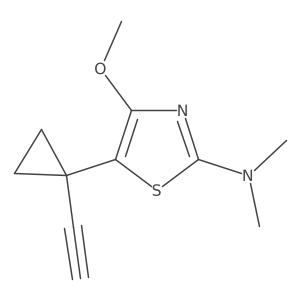 5-(1-ethynylcyclopropyl)-4-methoxy-N,N-dimethyl-1,3-thiazol-2-amine Structure