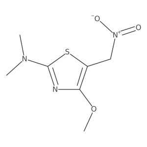 4-methoxy-N,N-dimethyl-5-(nitromethyl)-1,3-thiazol-2-amine结构式