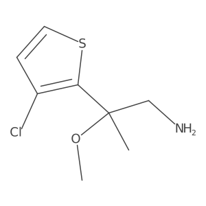 2-(3-Chlorothiophen-2-yl)-2-methoxypropan-1-amine结构式