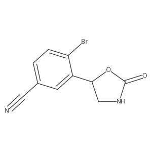 4-Bromo-3-(2-oxo-1,3-oxazolidin-5-yl)benzonitrile Structure