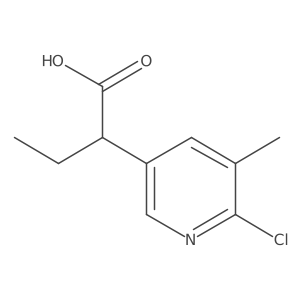 2-(6-Chloro-5-methylpyridin-3-yl)butanoic acid Structure