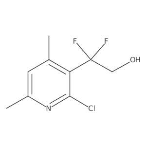 2-(2-Chloro-4,6-dimethylpyridin-3-yl)-2,2-difluoroethan-1-ol结构式
