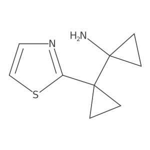 1-[1-(1,3-Thiazol-2-yl)cyclopropyl]cyclopropan-1-amine结构式