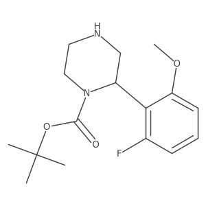 Tert-butyl 2-(2-fluoro-6-methoxyphenyl)piperazine-1-carboxylate Structure