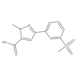 3-(3-methanesulfonylphenyl)-1-methyl-1H-pyrazole-5-carboxylic acid Structure