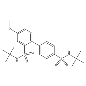 N-Tert-butyl-2-[4-(tert-butylsulfamoyl)phenyl]-5-methoxybenzenesulfonamide Structure