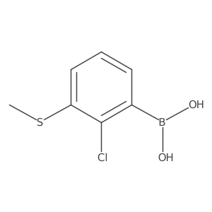 2-Chloro-3-(methylsulfanyl)phenylboronic acid Structure