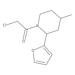 2-Chloro-1-[(2R,4R)-2-(furan-2-yl)-4-methylpiperidin-1-yl]ethanone结构式