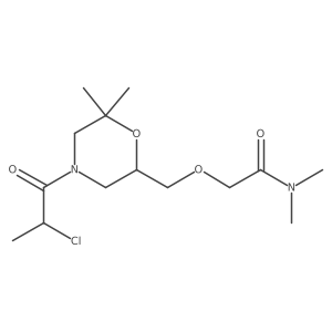 2-[[4-(2-Chloropropanoyl)-6,6-dimethylmorpholin-2-yl]methoxy]-N,N-dimethylacetamide结构式