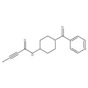 N-[1-(Pyridine-4-carbonyl)piperidin-4-yl]but-2-ynamide结构式