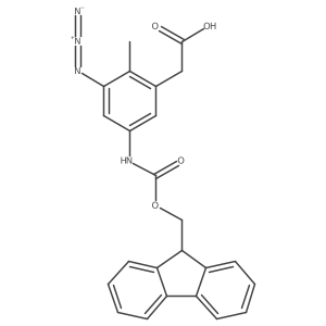 2-[3-azido-5-({[(9H-fluoren-9-yl)methoxy]carbonyl}amino)-2-methylphenyl]acetic acid结构式