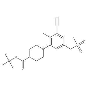 Tert-butyl 4-{3-ethynyl-5-[(fluorosulfonyl)methyl]-2-methylphenyl}piperazine-1-carboxylate Structure