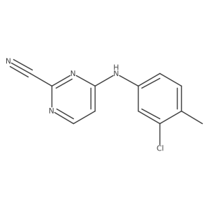 4-[(3-Chloro-4-methylphenyl)amino]pyrimidine-2-carbonitrile Structure