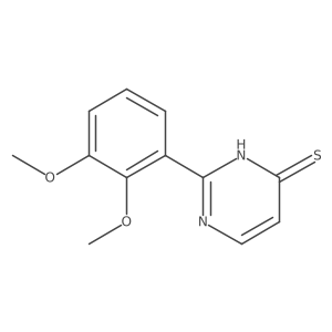 2-(2,3-Dimethoxyphenyl)-3,4-dihydropyrimidine-4-thione结构式