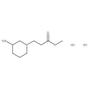 Methyl 3-(3-aminopiperidin-1-YL)propanoate dihydrochloride结构式