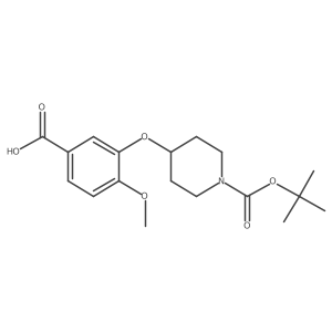 3-(1-Tert-butoxycarbonylpiperidin-4-yloxy)-4-methoxybenzoic acid Structure