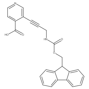 3-[3-({[(9H-fluoren-9-yl)methoxy]carbonyl}amino)prop-1-yn-1-yl]pyridine-4-carboxylic acid结构式
