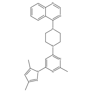 4-{4-[6-(3,5-dimethyl-1H-pyrazol-1-yl)-2-methylpyrimidin-4-yl]piperazin-1-yl}quinazoline Structure