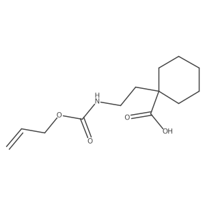 1-(2-{[(Prop-2-en-1-yloxy)carbonyl]amino}ethyl)cyclohexane-1-carboxylic acid结构式
