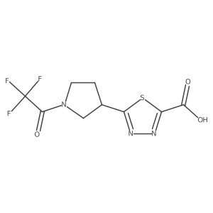 5-[1-(2,2,2-Trifluoroacetyl)pyrrolidin-3-yl]-1,3,4-thiadiazole-2-carboxylic acid结构式