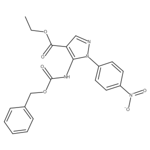 ethyl 5-{[(benzyloxy)carbonyl]amino}-1-(4-nitrophenyl)-1H-pyrazole-4-carboxylate结构式