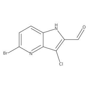 5-Bromo-3-chloro-1H-pyrrolo[3,2-b]pyridine-2-carboxaldehyde Structure