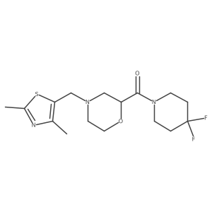 2-(4,4-Difluoropiperidine-1-carbonyl)-4-[(2,4-dimethyl-1,3-thiazol-5-yl)methyl]morpholine结构式