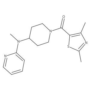N-[1-(2,4-dimethyl-1,3-thiazole-5-carbonyl)piperidin-4-yl]-N-methylpyridin-2-amine结构式