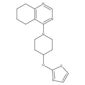 4-[4-(1,3-Thiazol-2-yloxy)piperidin-1-yl]-5,6,7,8-tetrahydroquinazoline结构式