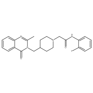 N-(2-fluorophenyl)-2-{4-[(2-methyl-4-oxo-3,4-dihydroquinazolin-3-yl)methyl]piperidin-1-yl}acetamide Structure