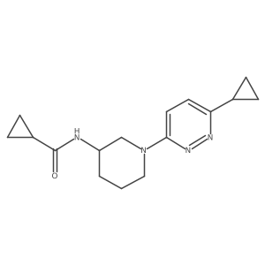 N-[1-(6-cyclopropylpyridazin-3-yl)piperidin-3-yl]cyclopropanecarboxamide结构式
