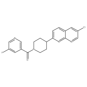 6-Chloro-2-[1-(5-fluoropyridine-3-carbonyl)piperidin-4-yl]-1,8-naphthyridine结构式
