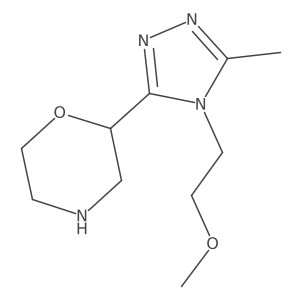 2-[4-(2-methoxyethyl)-5-methyl-4H-1,2,4-triazol-3-yl]morpholine结构式