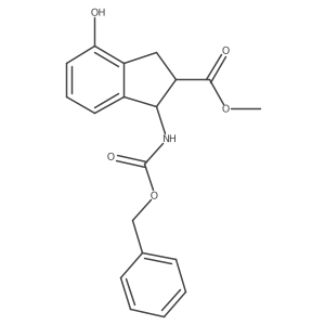 methyl 1-{[(benzyloxy)carbonyl]amino}-4-hydroxy-2,3-dihydro-1H-indene-2-carboxylate结构式