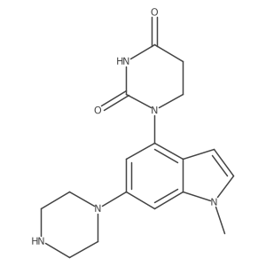 1-[1-methyl-6-(piperazin-1-yl)-1H-indol-4-yl]-1,3-diazinane-2,4-dione结构式