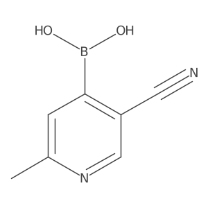 (5-Cyano-2-methylpyridin-4-yl)boronic acid Structure