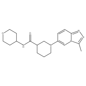 1-{3-methyl-[1,2,4]triazolo[4,3-b]pyridazin-6-yl}-N-(oxan-4-yl)piperidine-3-carboxamide结构式
