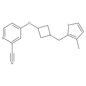 4-({1-[(3-Methylthiophen-2-yl)methyl]azetidin-3-yl}oxy)pyridine-2-carbonitrile Structure