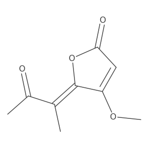 4-Methoxy-5-(1-methyl-2-oxopropylidene)-2(5H)-furanone Structure