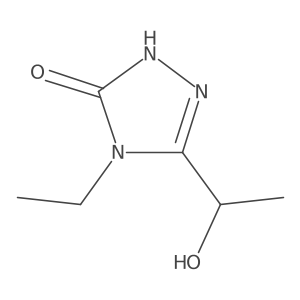4-Ethyl-3-(1-hydroxyethyl)-1H-1,2,4-triazol-5(4H)-one结构式