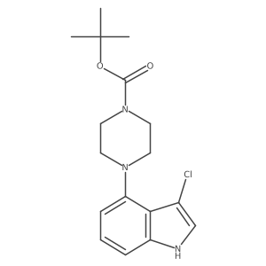 1,1-Dimethylethyl 4-(3-chloro-1H-indol-4-yl)-1-piperazinecarboxylate Structure